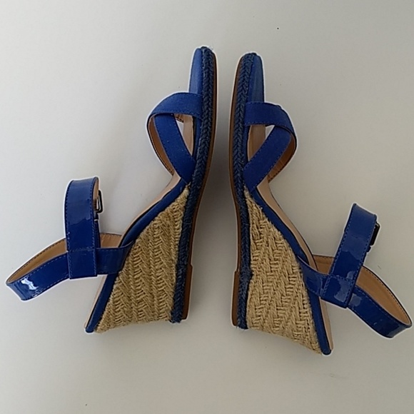 Women's espadrilles wedge blue Sandals size 8 - Picture 5 of 8